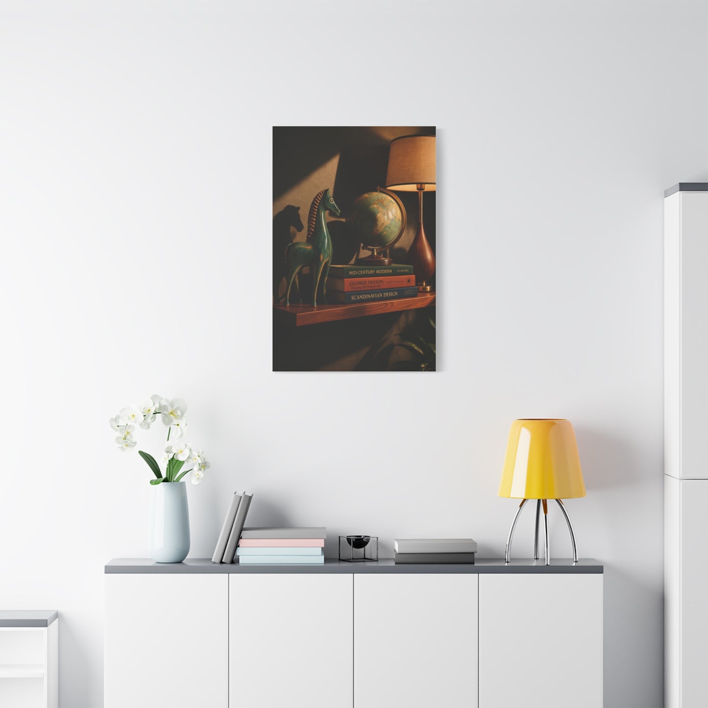 Mid Century Collector Shelf Still Life Wall Art & Canvas Print