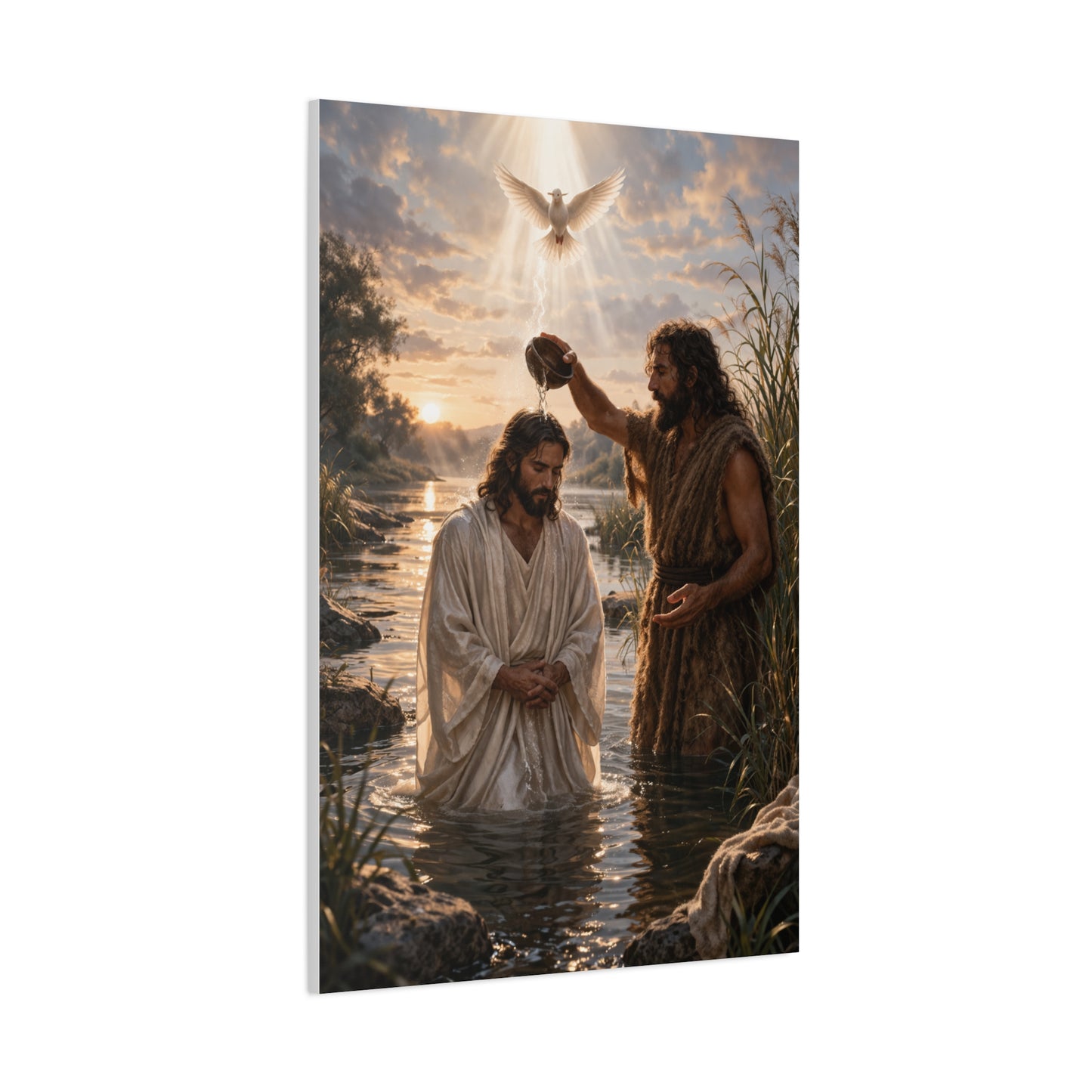 Baptism of Christ Sacred River Wall Art & Canvas Print
