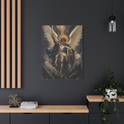 St. Michael Triumph Over Darkness Wall Art & Canvas Print