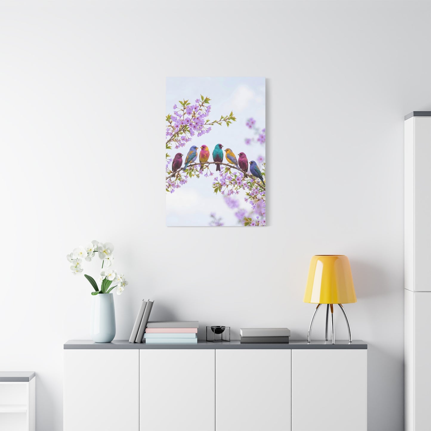 Spring Blossom Birds Composition Wall Art & Canvas Print