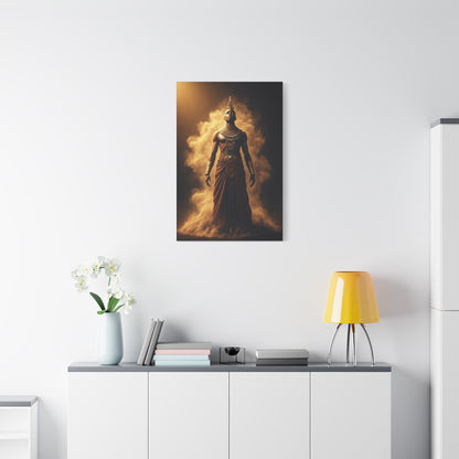 Mist-Born Warrior Presence Wall Art & Canvas Prints