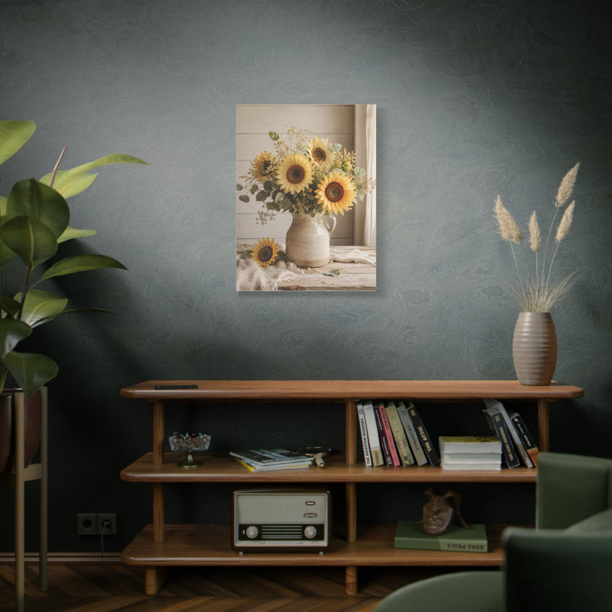 Soft Farmhouse Sunflower Bouquet Wall Art & Canvas Print