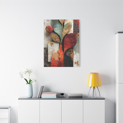Sculptural Botanical Form Abstraction Wall Art & Canvas Print