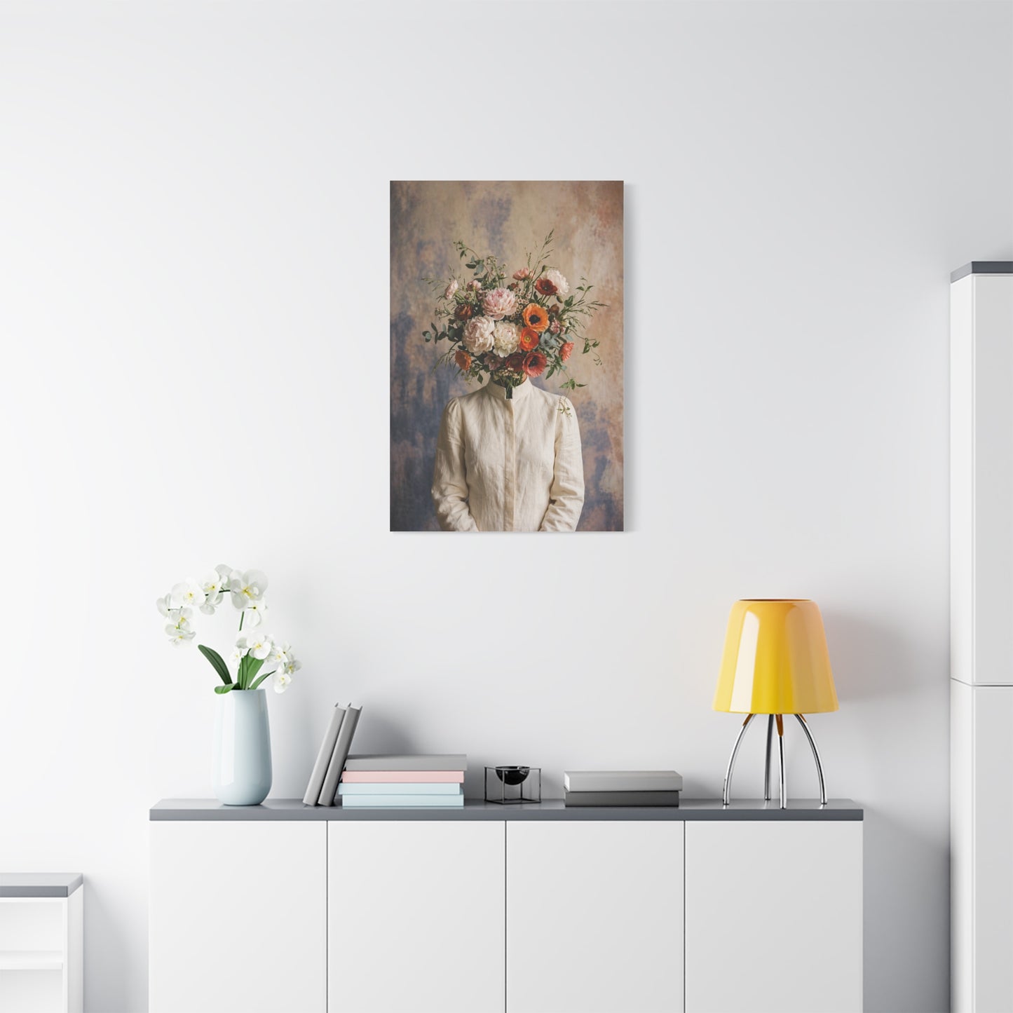 Surreal Botanical Head Portrait Wall Art & Canvas Print