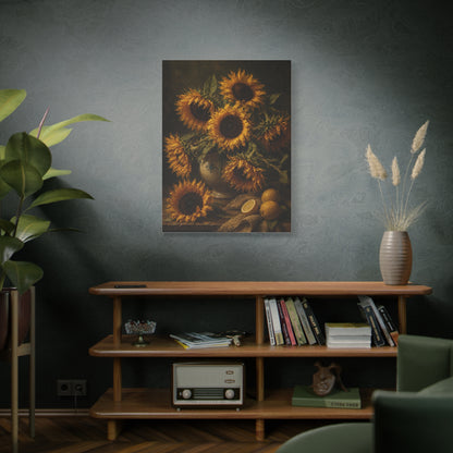 Old Master Sunflower Still Life Wall Art & Canvas Print