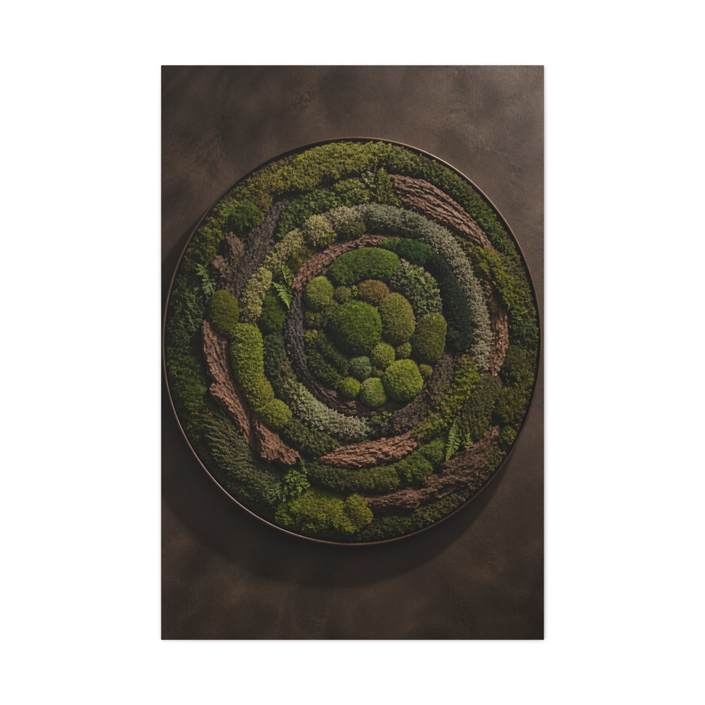 Circular Preserved Moss Relief Wall Art & Canvas Print