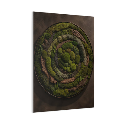 Circular Preserved Moss Relief Wall Art & Canvas Print
