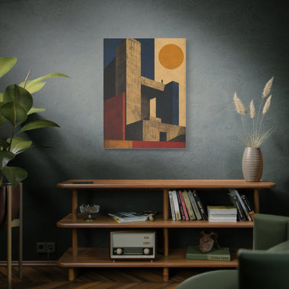 Monolithic Brutalist Architecture Study Wall Art & Canvas Print