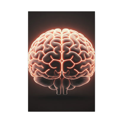 Illuminated Human Brain Wall Art & Canvas Prints