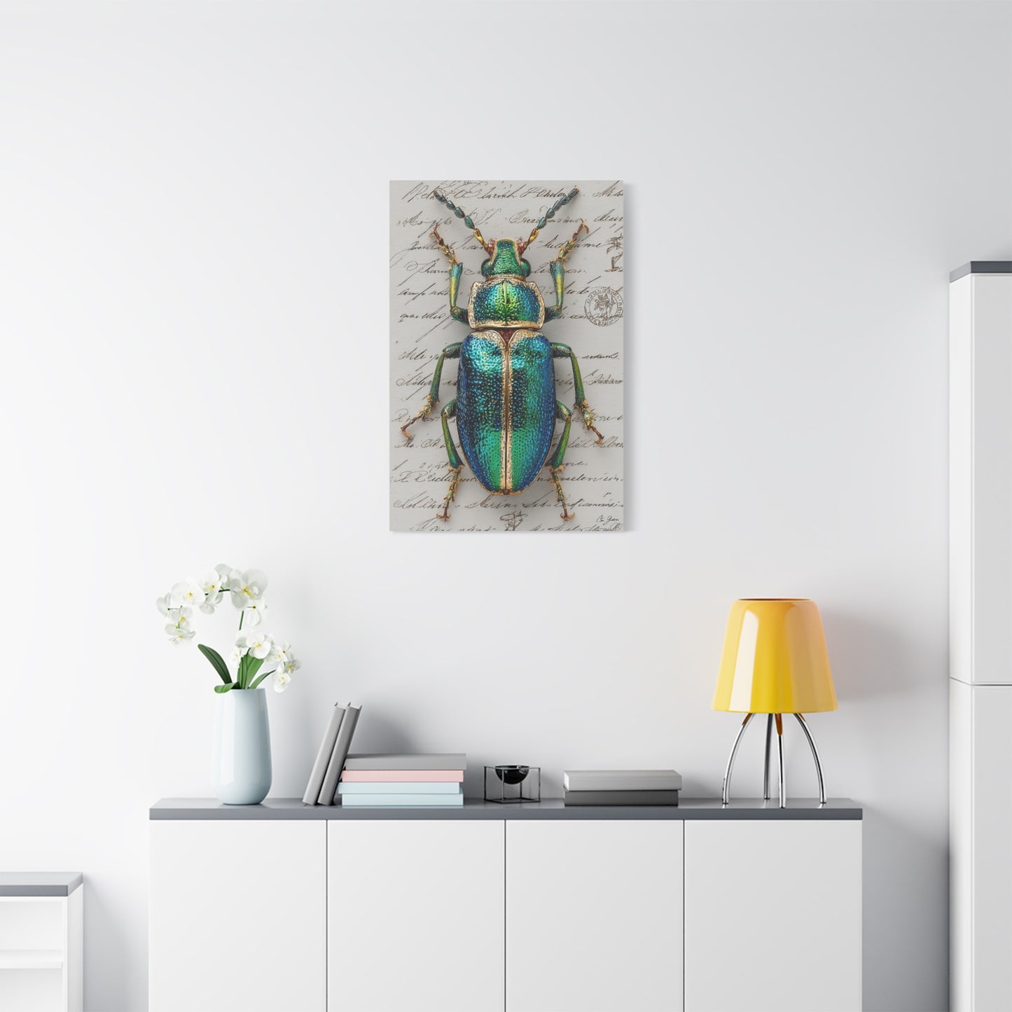 Emerald Beetle Natural History Wall Art & Canvas Print