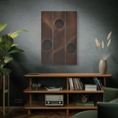 Architectural Wood Wave Panel Geometry Wall Art & Canvas Print