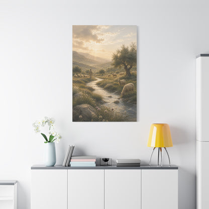 Psalm 23 Shepherd Valley Wall Art & Canvas Print