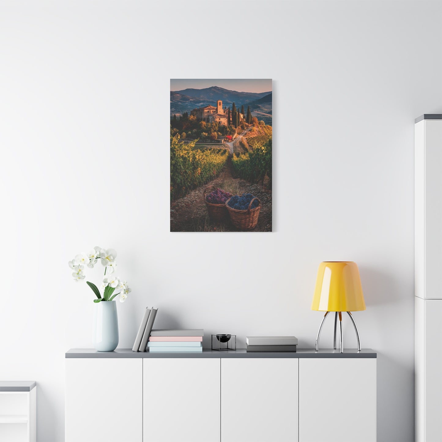 Tuscan Estate Vineyard View Wall Art & Canvas Print