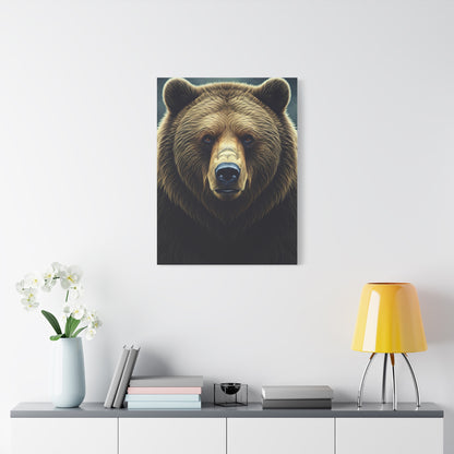 Vibrant Artistic Grizzly Portrait Wall Art & Canvas Prints