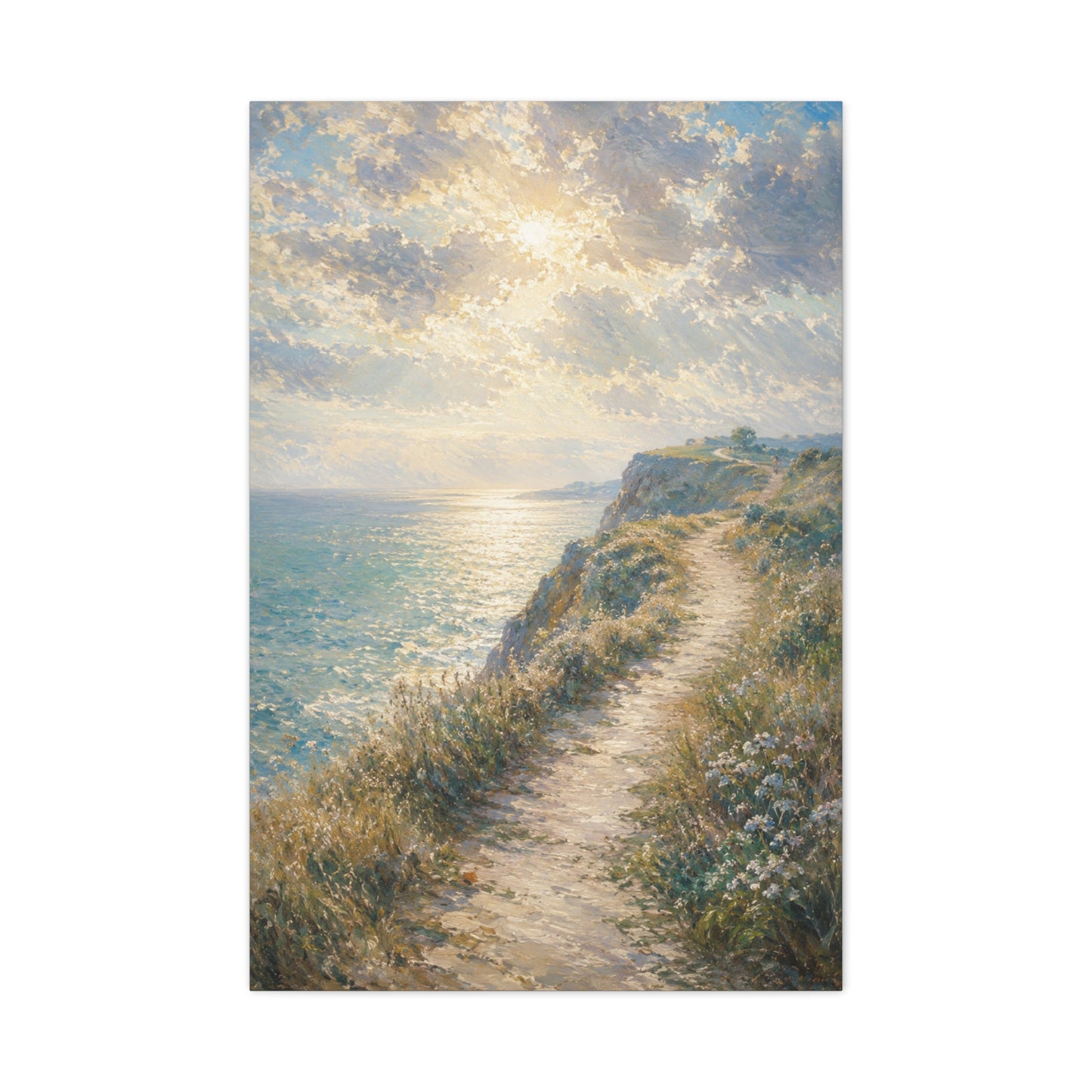 Psalm 27 Coastal Light Scripture Wall Art & Canvas Print