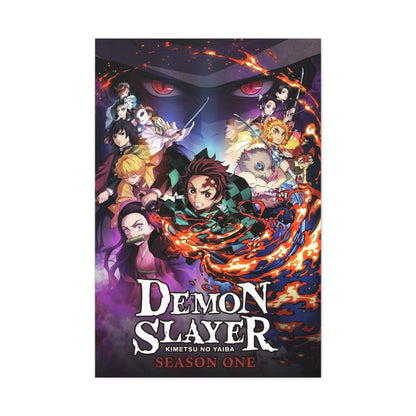 Demon Slayer: Kimetsu no Yaiba Season 1 Poster Wall Art & Canvas Print