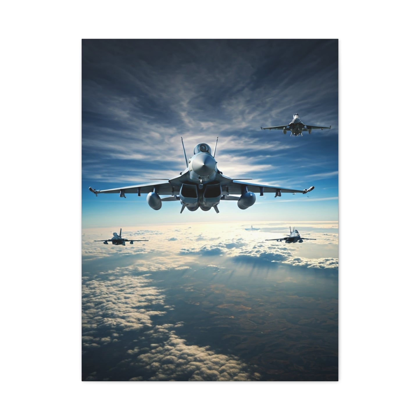 Skyborn Jet Through Cloud Kingdom Wall Art & Canvas Prints