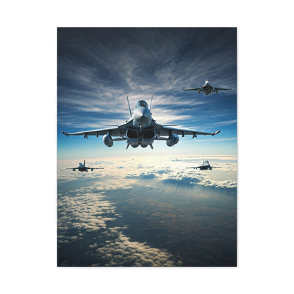 Skyborn Jet Through Cloud Kingdom Wall Art & Canvas Prints