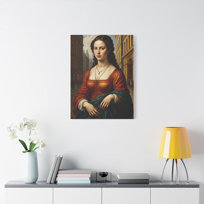 Renaissance Elegance Woman Portrait Wall Art & Canvas Print