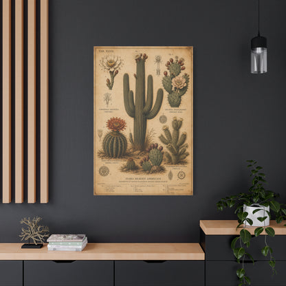 Vintage Desert Botanical Study Southwest Wall Art & Canvas Print