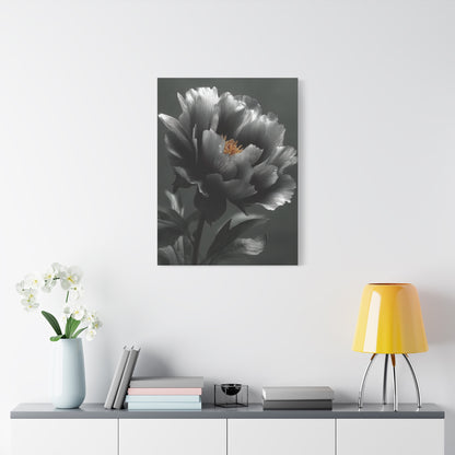 Silver Peony Fine Art Floral Wall Art & Canvas Print