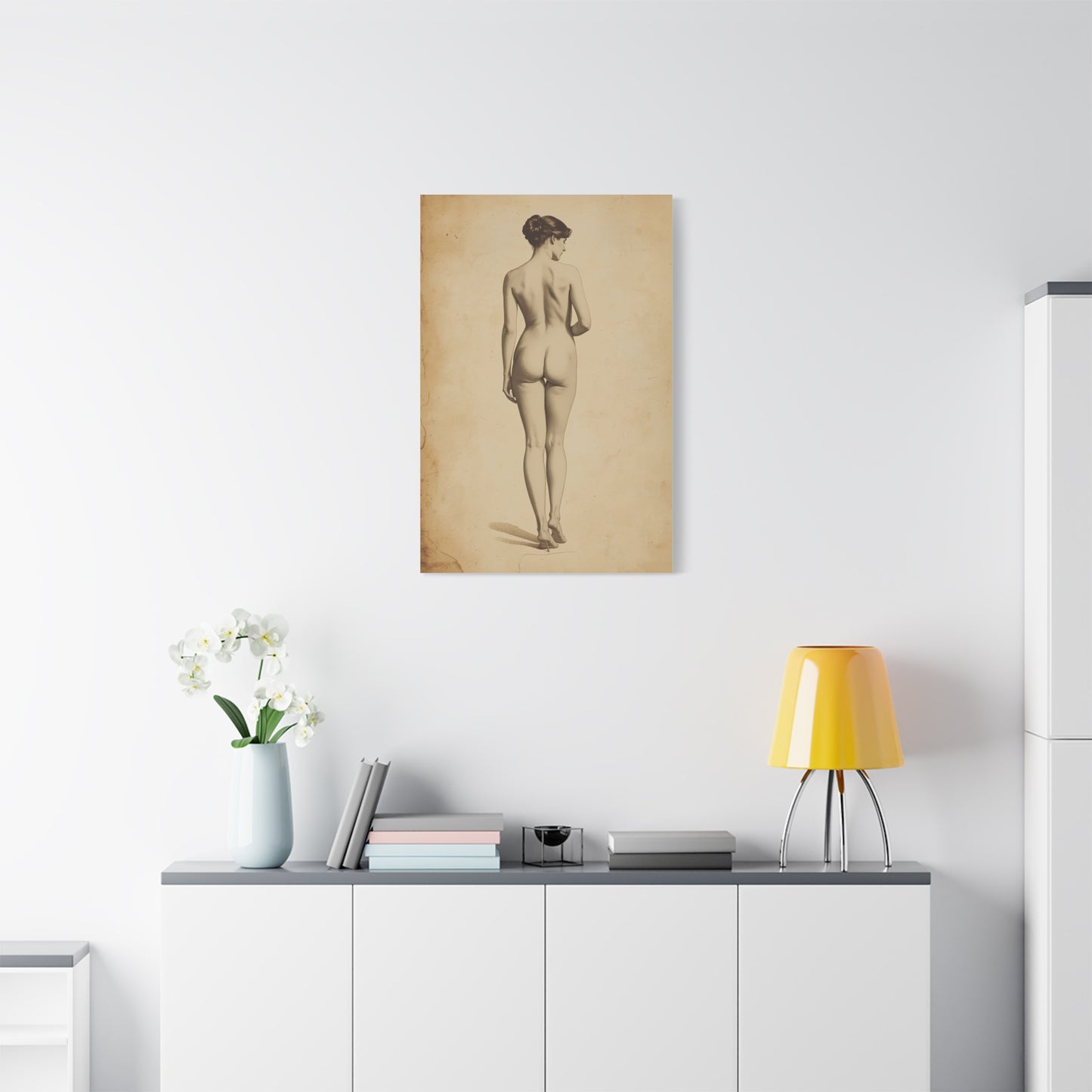 Classical Back Study Figure Wall Art & Canvas Print