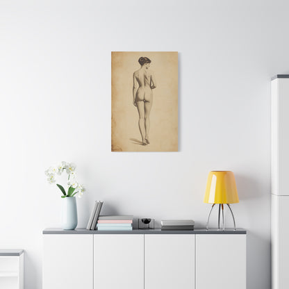 Classical Back Study Figure Wall Art & Canvas Print