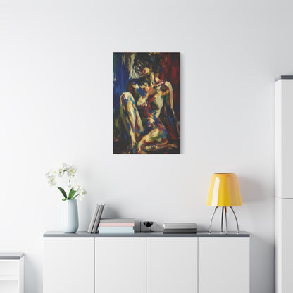 Expressionist Nude Color Field Wall Art & Canvas Print
