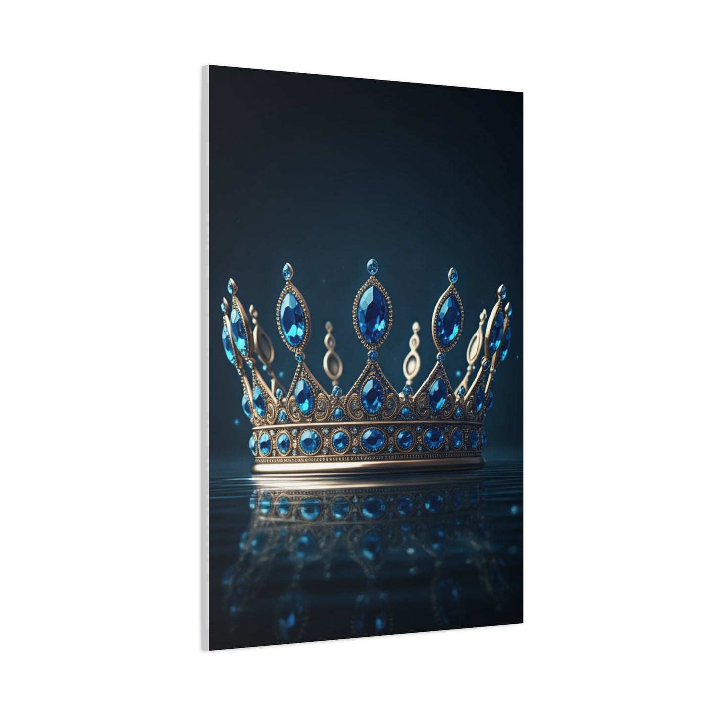 Royal Blue Crystal Crown Wall Art & Canvas Prints