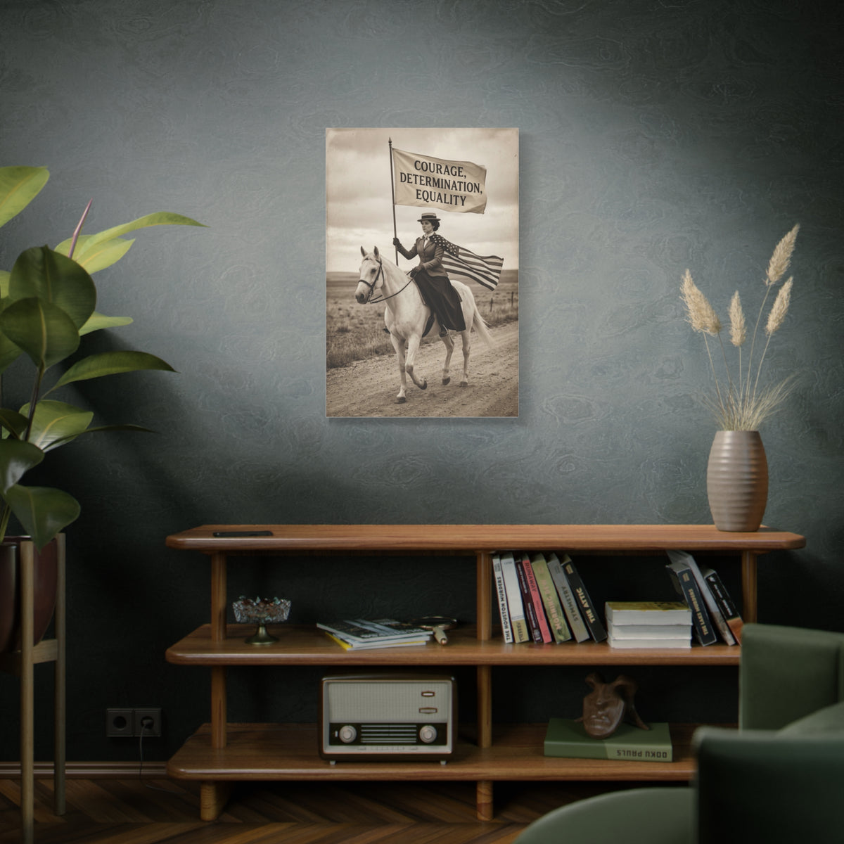 Suffrage Rider Equality Statement Wall Art & Canvas Print