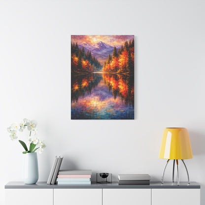 Vivid Forest Reflections Landscape Wall Art & Canvas Print