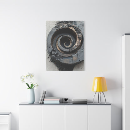 Industrial Spiral Form Abstraction Wall Art & Canvas Print