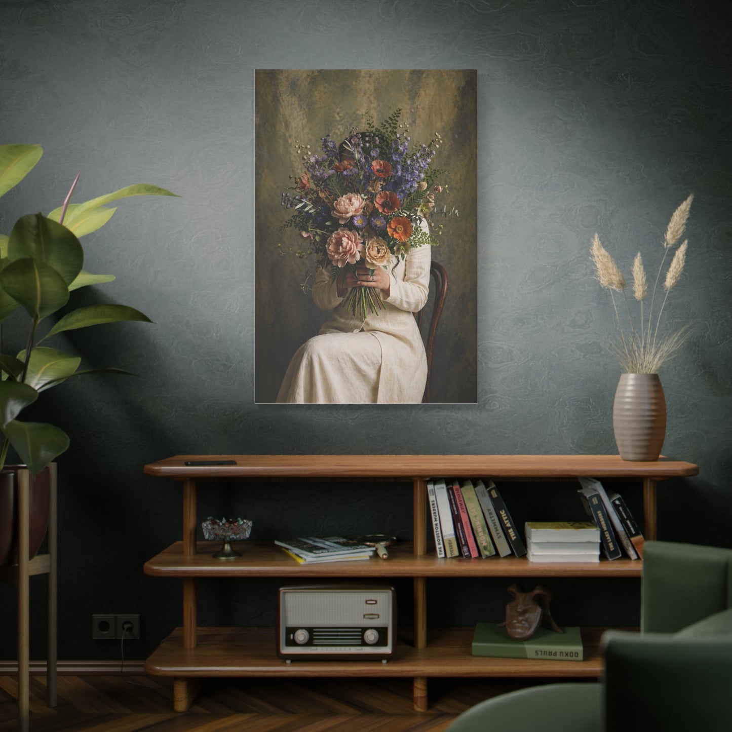 Concealed Identity Floral Portrait Wall Art & Canvas Print