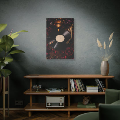 Vinyl Record Candlelit Romance Still Life Wall Art & Canvas Print