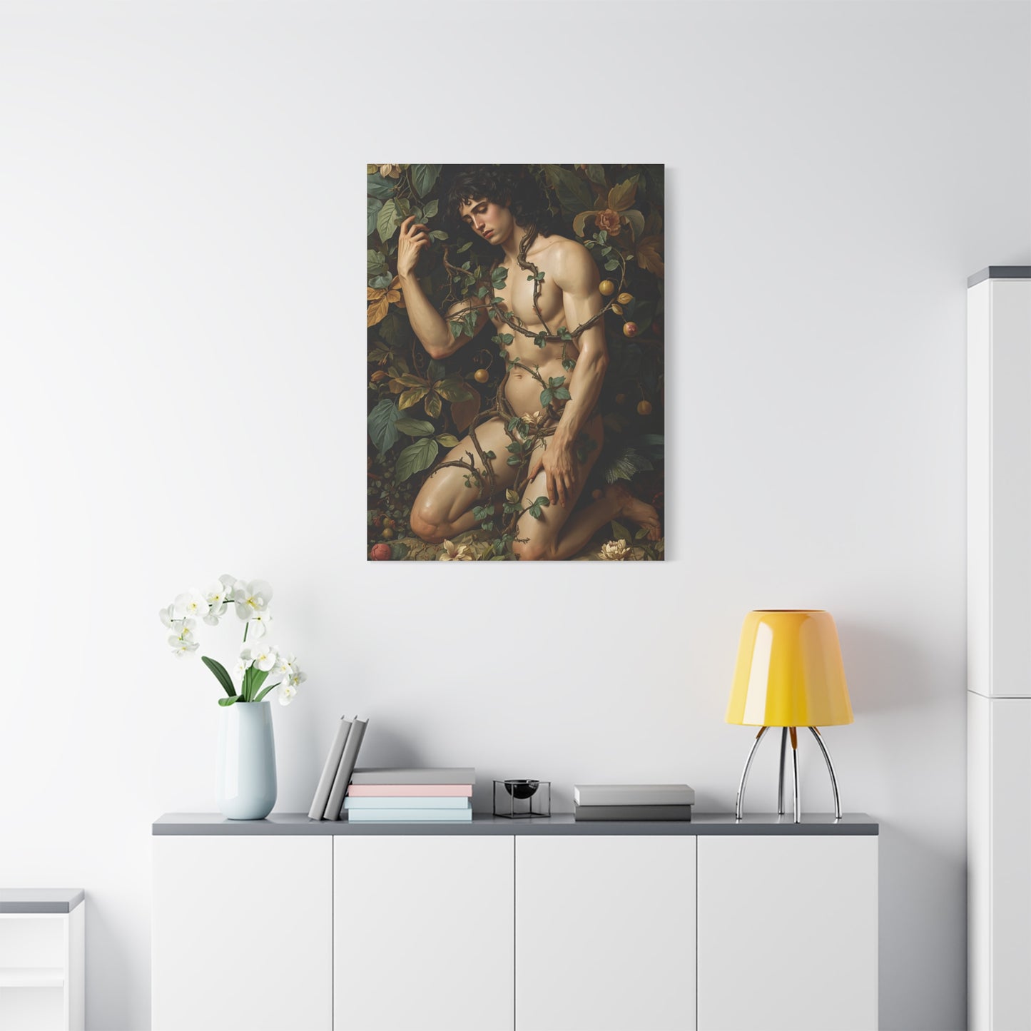 Classical Garden Male Figure Wall Art & Canvas Print
