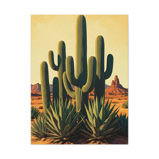 Southwestern Desert Cactus Garden Wall Art & Canvas Prints