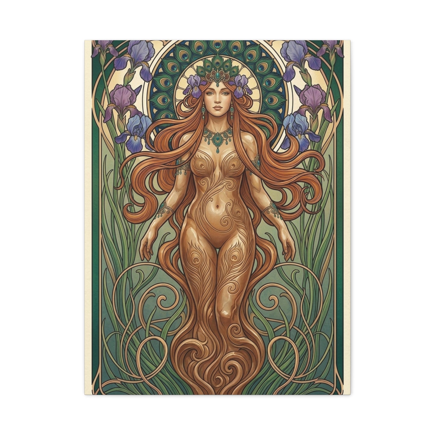 Art Nouveau Goddess Figure Wall Art & Canvas Print