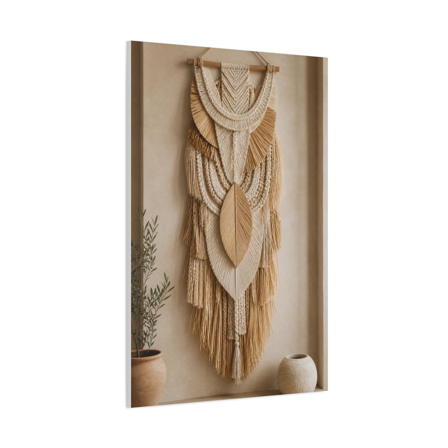 Handwoven Natural Fiber Wall Hanging Wall Art & Canvas Print