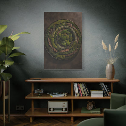 Circular Preserved Moss Relief Wall Art & Canvas Print