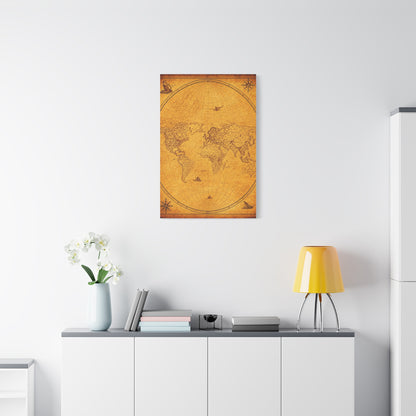Classic Oval World Explorer Map Wall Art & Canvas Prints