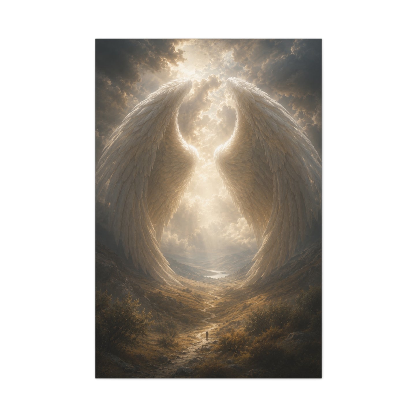 Under His Wings Scripture Wall Art & Canvas Print