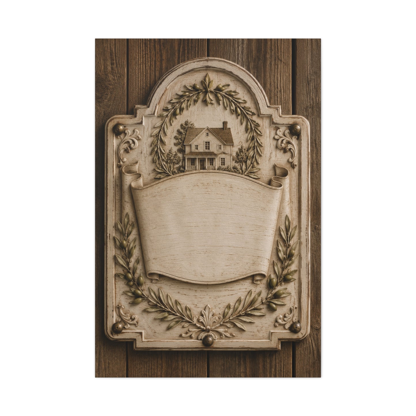 Home Blessing Carved Scripture Plaque Wall Art & Canvas Print