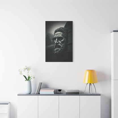 Ancient Stone Philosopher Bust Wall Art & Canvas Prints