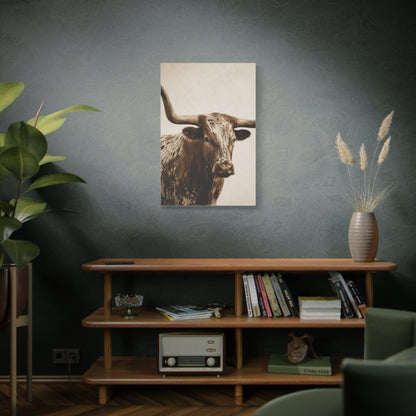 Texas Longhorn Heritage Portrait Wall Art & Canvas Print