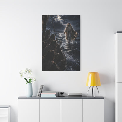 Jesus Walking on Water Night Miracle Wall Art & Canvas Print