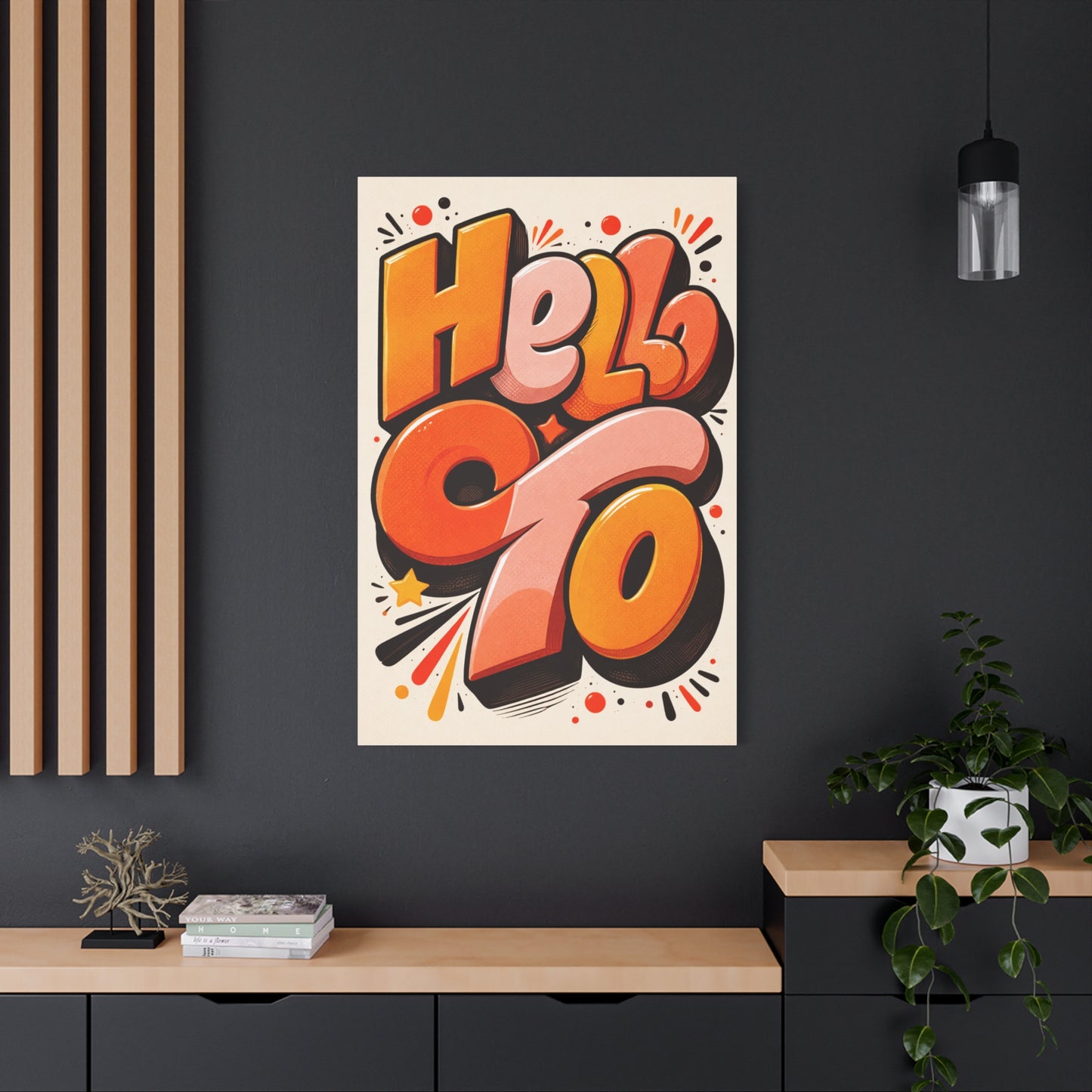 Retro Pop Typography Statement Wall Art & Canvas Print