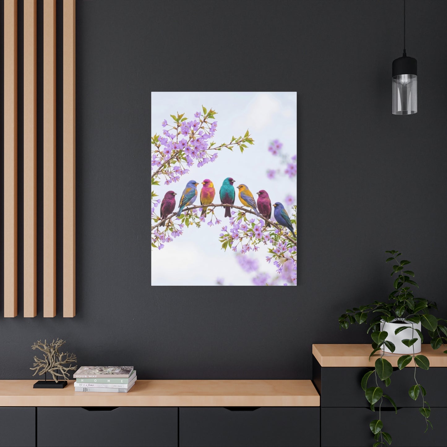 Spring Blossom Birds Composition Wall Art & Canvas Print