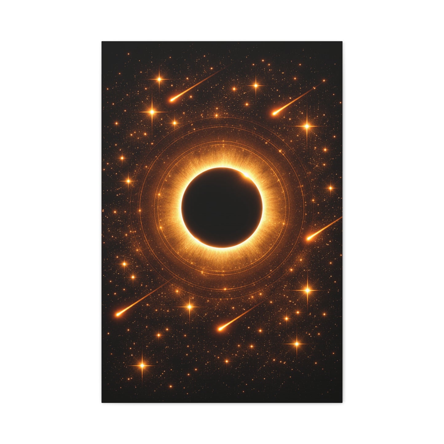 Golden Eclipse Celestial Wall Art & Canvas Print