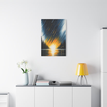 Golden Horizon Forest Landscape Wall Art & Canvas Prints