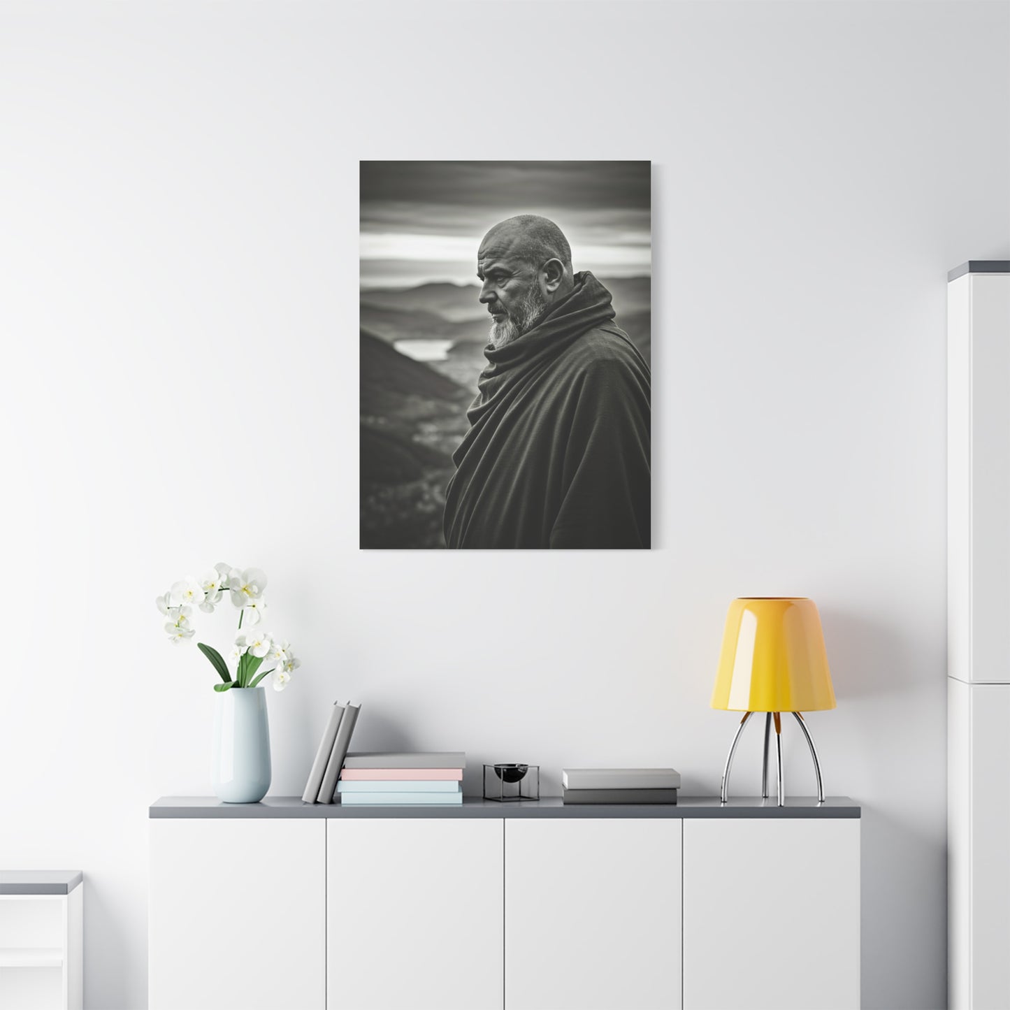 Contemplative Wanderer Portrait Wall Art & Canvas Prints